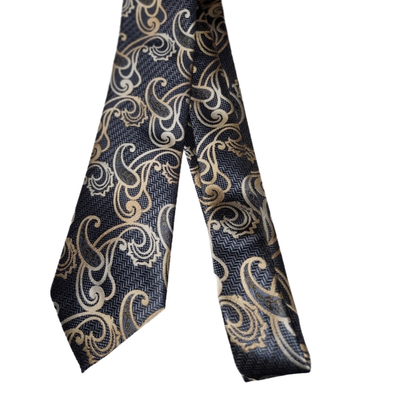 STACY ADAMS GRAY TEXTURED ABSTRACT PRINT DESIGNER TIE, BNWT - Picture 2 of 5